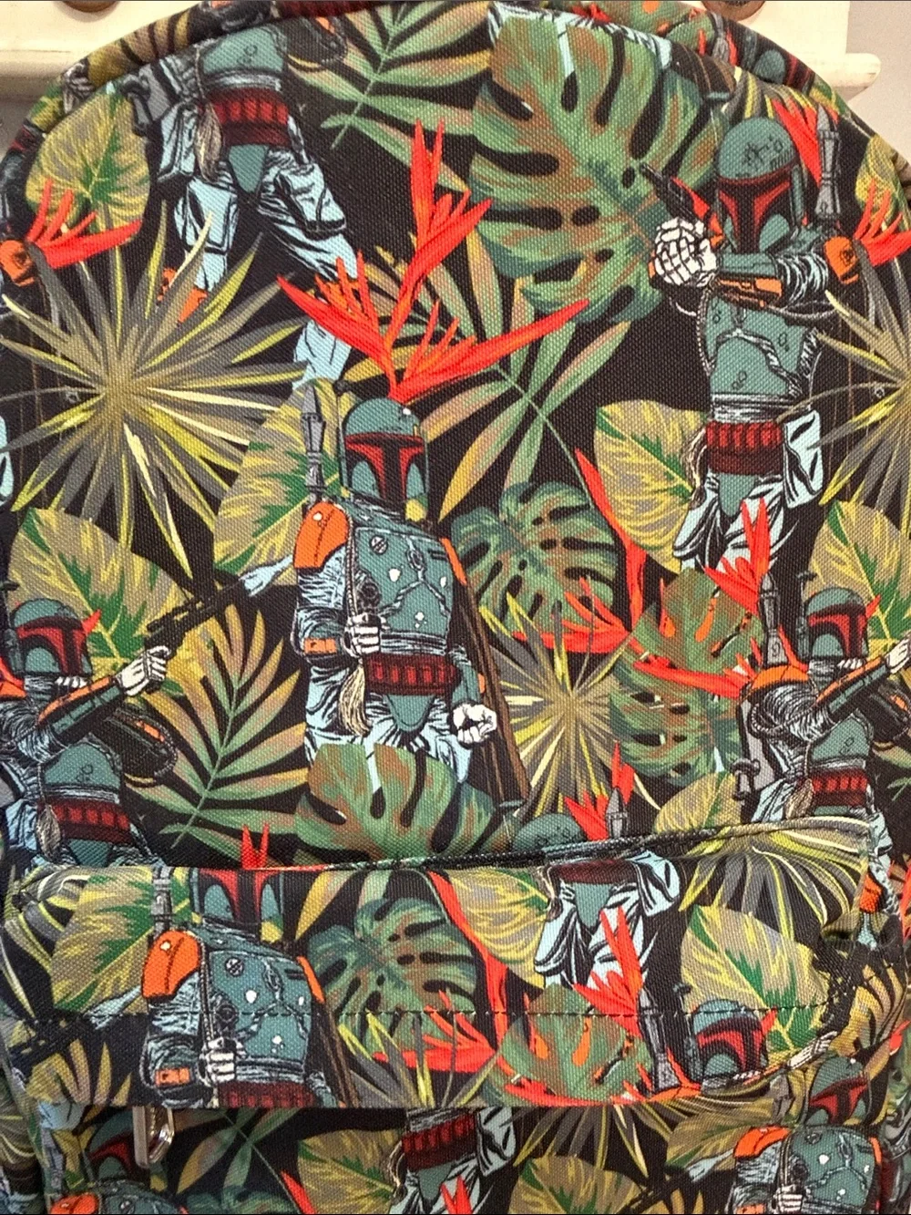 Loungefly x Star Wars Boba Fett Bright Leaves Print Backpack